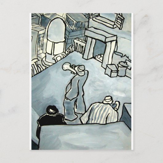 jazz-praktijkmannen briefkaart (Voorkant)