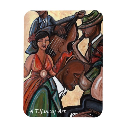 Jazz Quartet Premium Flexi Magnet Magneet (Verticaal)