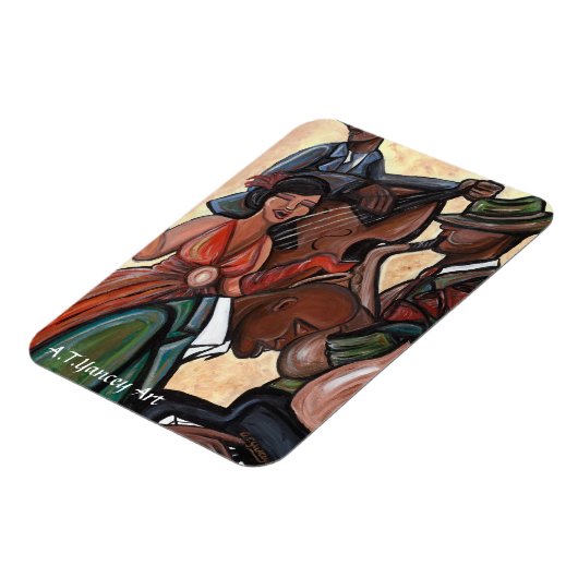 Jazz Quartet Premium Flexi Magnet Magneet (Linkerzijde)