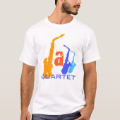 Jazz Quartet Saxophones Letters T-shirt (Voorkant)