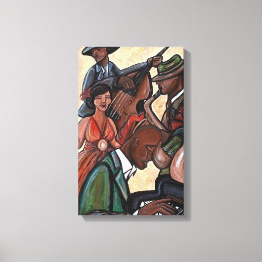 Jazz Quartet Stretched Canvas Print (Voorkant)