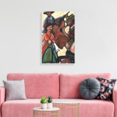 Jazz Quartet Stretched Canvas Print (Insitu (Woonkamer))