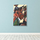 Jazz Quartet Stretched Canvas Print (Insitu (Houten vloer))