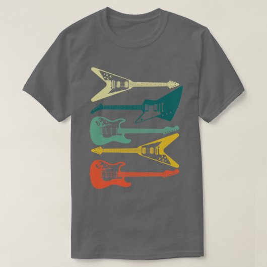 Jazz Retro Guitar Pick  T-shirt (Design voorkant)