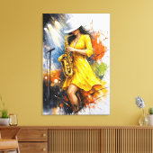 Jazz Rhythm and Color Canvas Afdruk (Insitu (Woonkamer))
