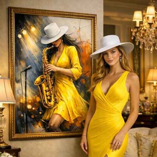 Jazz Rhythm and Color Canvas Afdruk