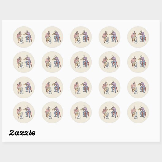 Jazz Ronde Sticker (Vel)