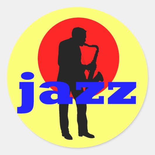 Jazz Ronde Sticker (Voorkant)