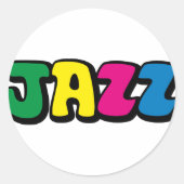 Jazz Ronde Sticker (Voorkant)