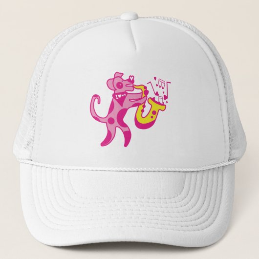 JAZZ ROZEN VERS JACK RUSSELL DOOR MASANSER PIXELAT TRUCKER PET (Voorkant)