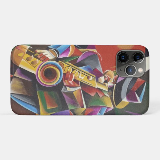 Jazz Sax iPhone case (Achterkant (horizontaal))
