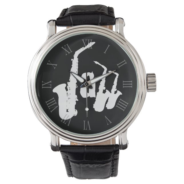 Jazz Sax Kies uw kleur achtergrond Watch 2 Horloge (Voorkant)