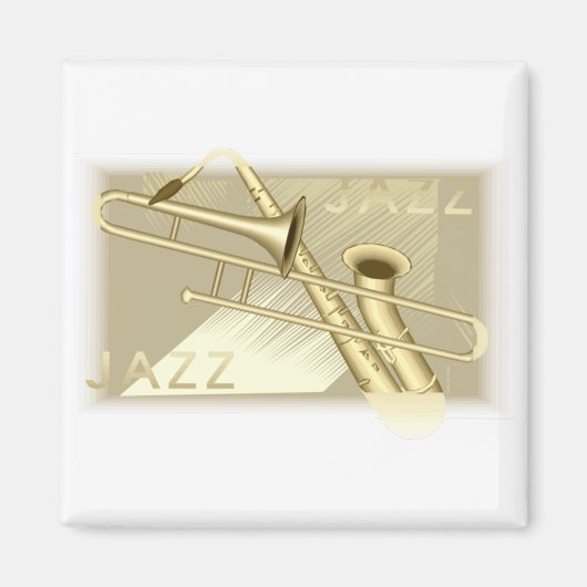 Jazz Saxaphone en Trombone Magneet (Voorkant)