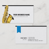 Jazz Saxaphone Soul Music Musician Visitekaartje (Voorkant / Achterkant)