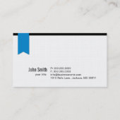 Jazz Saxaphone Soul Music Musician Visitekaartje (Achterkant)