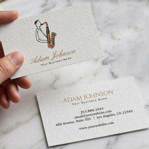 Jazz Saxofonist Elegant Musicus Visitekaartje