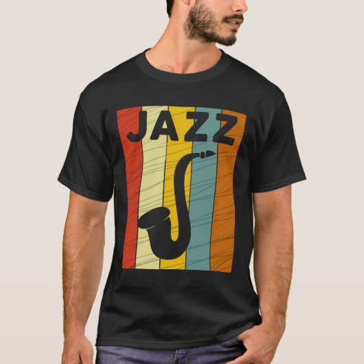 jazz saxofoon hoodie t-shirt (Voorkant)