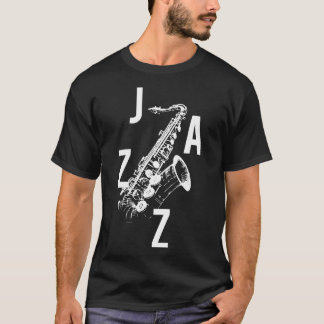 Jazz saxofoon logo t-shirt