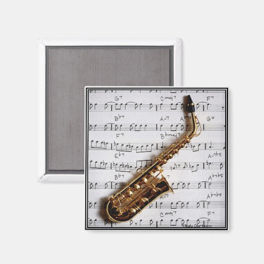 Jazz Saxofoon Margnet Magneet (Voorkant / Achterkant)