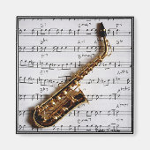 Jazz Saxofoon Margnet Magneet (Voorkant)