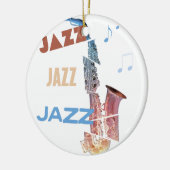 Jazz Saxofoon Moderne Kunst Keramisch Ornament (Links)