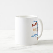 Jazz Saxofoon Moderne Kunst Koffiemok (Voorkant rechts)