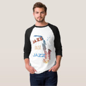 Jazz Saxofoon Moderne Kunst T-shirt (Voorkant volledig)