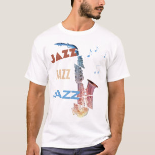 Jazz Saxofoon Moderne Kunst T-shirt