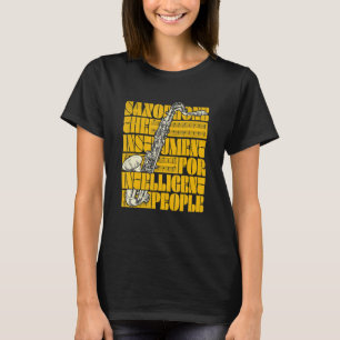 Jazz Saxofoon Muziek Noten Sax T-shirt