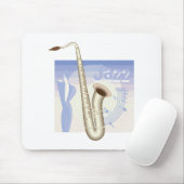 jazz saxofoon ontwerp muismat (Met muis)