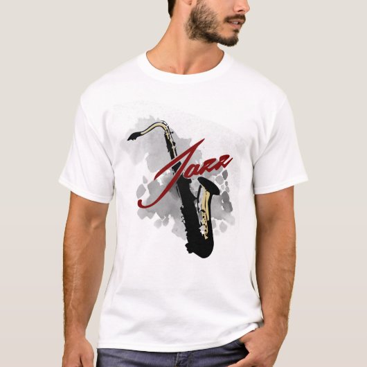 Jazz Saxofoon T-shirt (Voorkant)