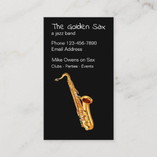 Jazz Saxofoon Thema Visitekaartje