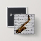 Jazz Saxophone Button (Voorkant /achterkant)