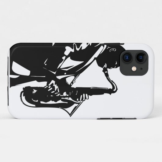 jazz saxophone Case-Mate iPhone case (Achterkant (horizontaal))