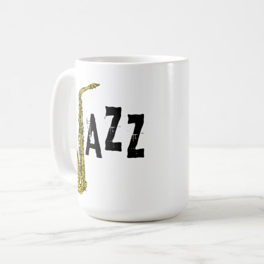 Jazz Saxophone Koffiemok (Voorkant links)