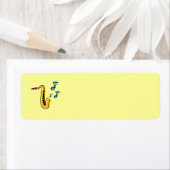 Jazz Saxophone met label met notities (Insitu)