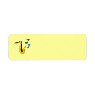 Jazz Saxophone met label met notities
