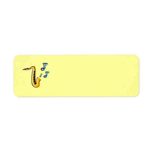 Jazz Saxophone met label met notities (Voorkant)