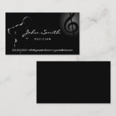 Jazz Saxophone Music Elegant Clef Musical Visitekaartje (Voorkant / Achterkant)