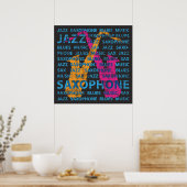 Jazz Saxophone Poster (Keuken)