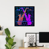 Jazz Saxophone Poster (Thuiskantoor)