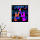 Jazz Saxophone Poster (Keuken)