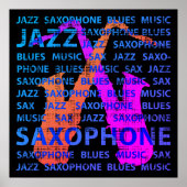 Jazz Saxophone Poster (Voorkant)