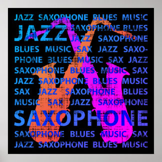 Jazz Saxophone Poster