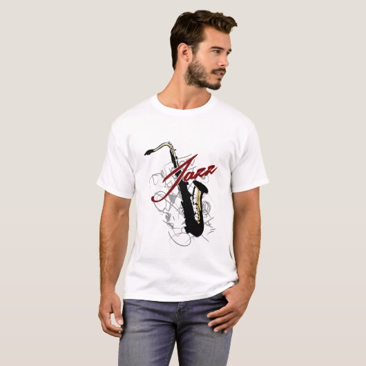 Jazz Saxophone T-shirt (Voorkant volledig)