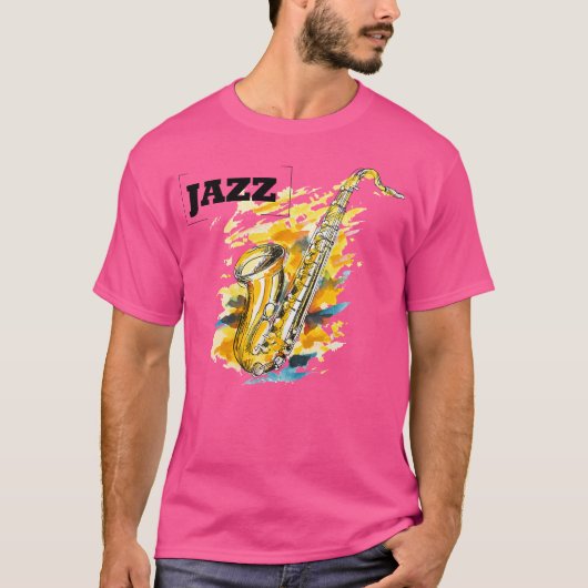 Jazz Saxophone T-shirt (Voorkant)