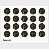 Jazz Saxophonist Gift Ronde Sticker (Vel)