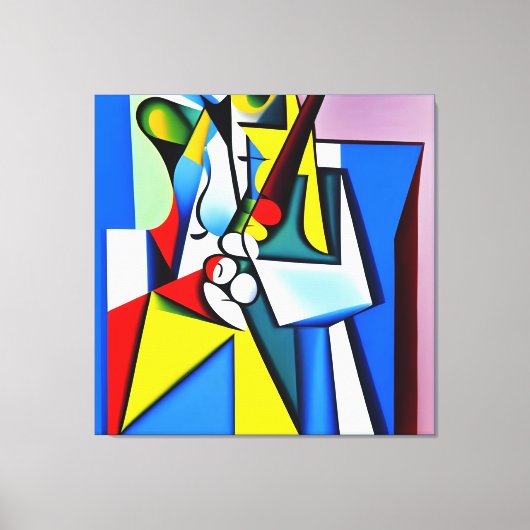 Jazz Saxophonist | kunst door Kubilay An Canvas Afdruk (Voorkant)