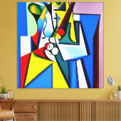 Jazz Saxophonist | kunst door Kubilay An Canvas Afdruk (Insitu (Woonkamer))