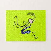 Jazz saxophonisten legpuzzel (Horizontaal)